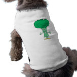 happy silly broccoli cartoon pet clothing