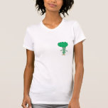 happy silly broccoli cartoon t-shirts