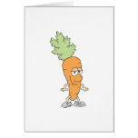 happy silly carrot cartoon greeting card