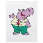 happy silly hippo cartoon flyers