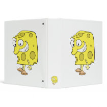 happy silly swiss cheese cartoon binders