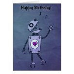 Happy Singing Robot Birthday Cards