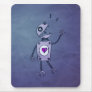 Happy Singing Robot Grunge Mouse Pad