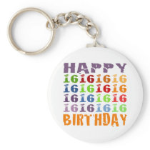 Happy Sixteenth Birthday! Keychains