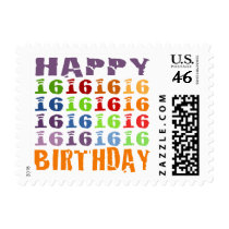 Happy Sixteenth Birthday! Stamps