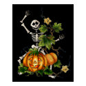HAPPY SKELETON & JACK by SHARON SHARPE posters