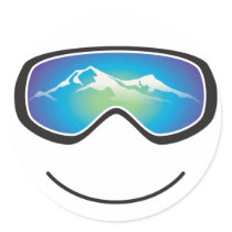 Happy Skier/Snowboarder Sticker