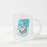 happy skiier penguin mug