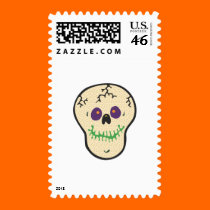 happy skull  stamps