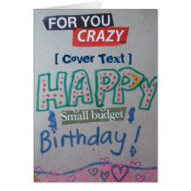 Happy Small Budget Birthday Customized Greeting Card