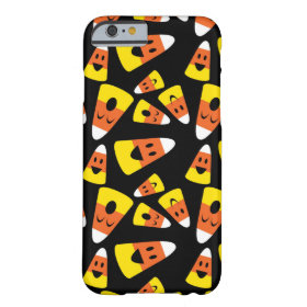 Happy smiley candy corn orange Halloween pattern Barely There iPhone 6 Case