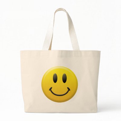 Happy Smiley Face Tote Bag by starwolf