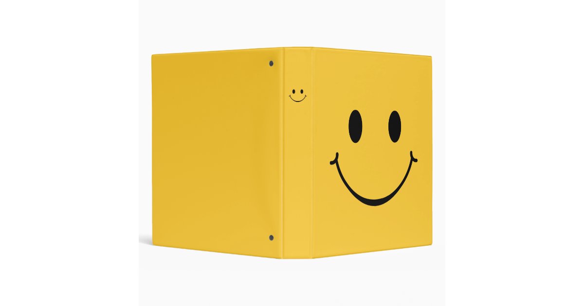 Happy Smiley Face binder Zazzle