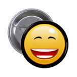 HAPPY SMILEY FACE Button by Richy Calderon