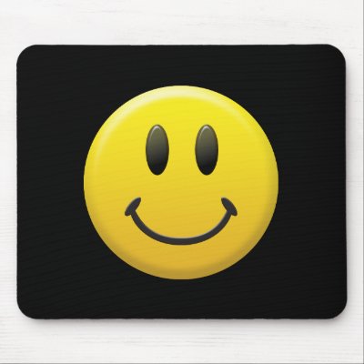 Happy Smiley Face Mouse Mats by starwolf