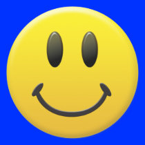 Happy Smiley Face Round Stickers