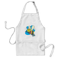 happy smiling cartoon bee aprons