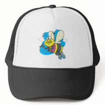 happy smiling cartoon bee hats