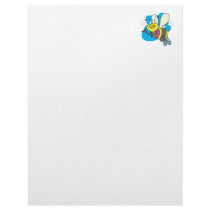happy smiling cartoon bee letterhead
