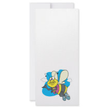 happy smiling cartoon bee rack card template
