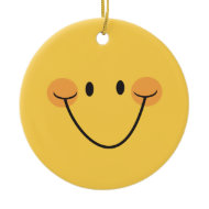 Happy smiling smiley ornament - yellow ornament