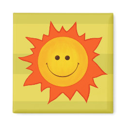 Happy Smiling Sun Magnets