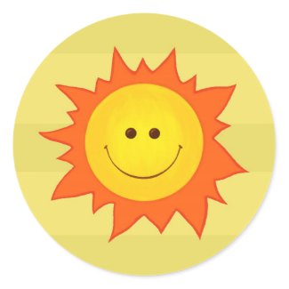 Happy Smiling Sun sticker