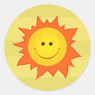 Happy Smiling Sun sticker