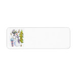 Happy Snowman Avery Label