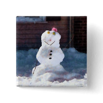 Happy Snowman buttons