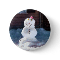 Happy Snowman buttons