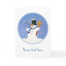 Happy Snowman Card by artogram Happy Snowman Card