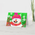 Happy Snowman Greeting Card