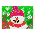 Happy Snowman Greeting Card
