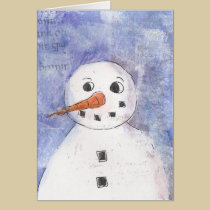 Happy Snowman Greeting Card cards