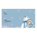Happy Snowman - Holiday Gift Tags business cards by mrssocolov2 Happy Snowman - Holiday Gift Tags business cards