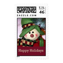 Happy Snowman Holiday Postage postage by aslentz Happy Snowman Holiday Postage postage