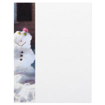 Happy Snowman Customized Letterhead