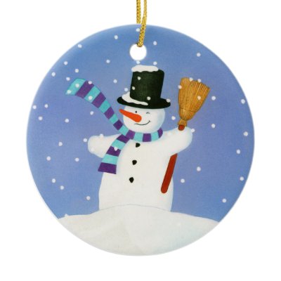 Happy Snowman ornaments