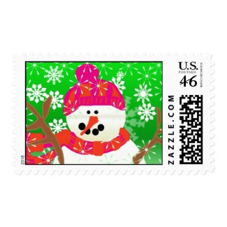 Happy Snowman stamp
