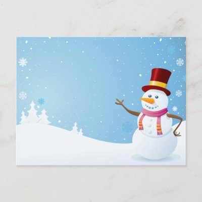 Happy Snowman postcards