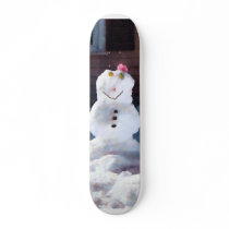 Happy Snowman Skateboard Deck