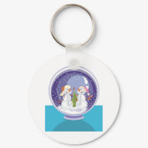 Happy Snowman Snow Globe keychains by ChristmasStamps Happy Snowman Snow Globe keychains