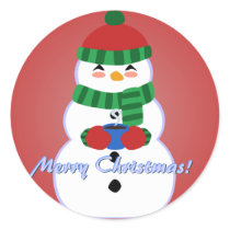 Happy Snowman Stickers