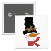 Happy Snowman Tshirts and Gifts Pins