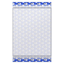 Happy Snowmen Redux Sm Any Color Stationary stationery