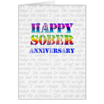 Happy Sober Anniversary Cards