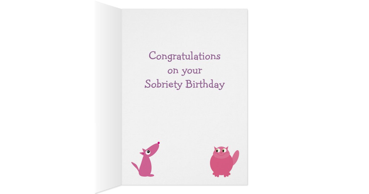 Happy Sobriety Birthday Card | Zazzle