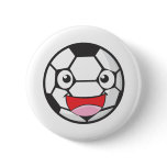 Happy Soccer Ball Pinback Buttons