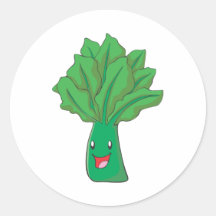 Happy Spinach Vegetable Cartoon Stickers